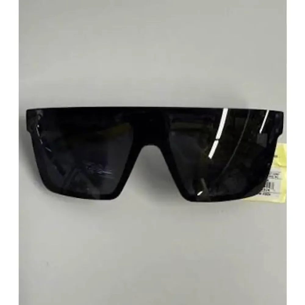 Men's Rubberized Plastic Shield Sunglasses - Matte Black